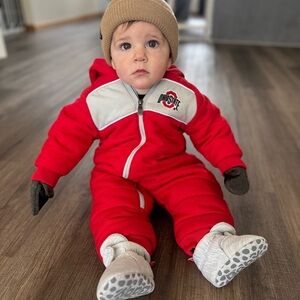 Ohio State Red and Gray Snow Suit